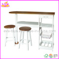 Wooden Table and Stools (WO8G084)